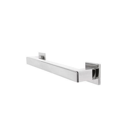PREFERRED BATH ACCESSORIES Squared 20.5" Length, Smooth, Stainless Steel, 18" Grab Bar, Bright Polished 8018-BP